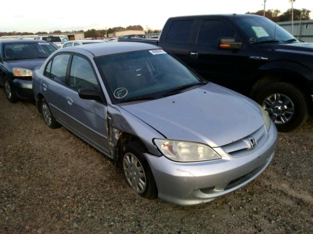 2HGES16555H608884 - 2005 HONDA CIVIC LX SILVER photo 1