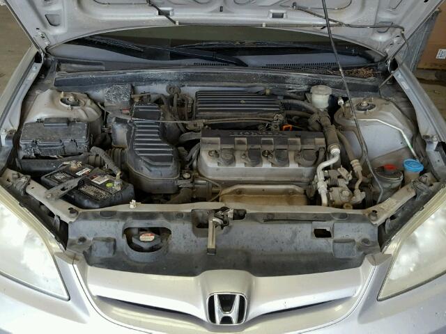 2HGES16555H608884 - 2005 HONDA CIVIC LX SILVER photo 7