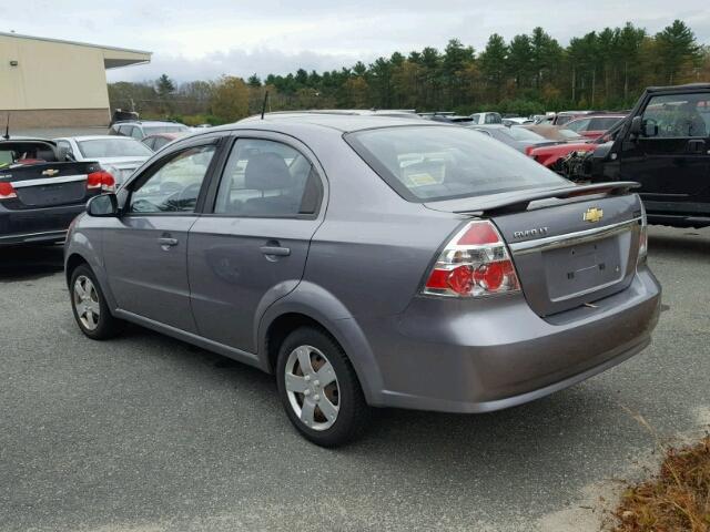 KL1TD56E79B620340 - 2009 CHEVROLET AVEO GRAY photo 3