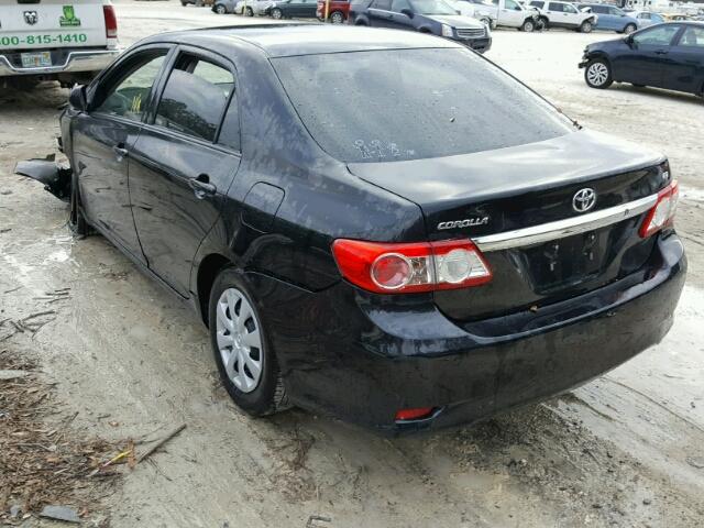 5YFBU4EE6BP001543 - 2011 TOYOTA COROLLA BLACK photo 3