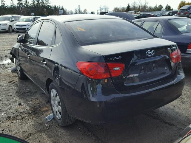 KMHDU45D88U430447 - 2008 HYUNDAI ELANTRA GL BLACK photo 3