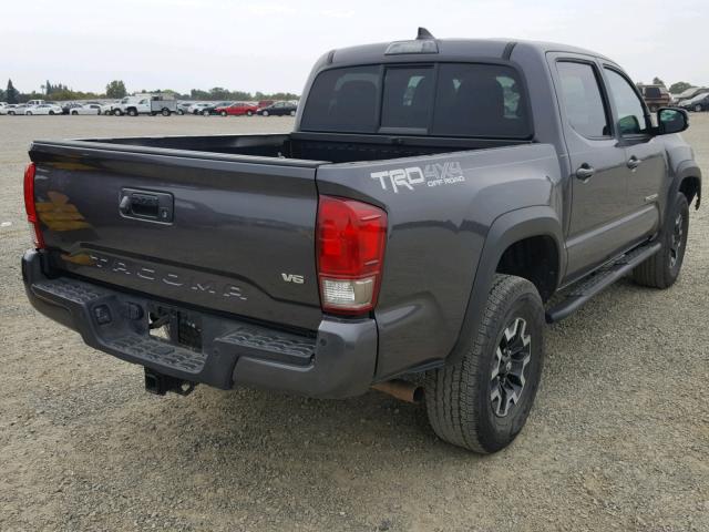 5TFCZ5AN3GX031416 - 2016 TOYOTA TACOMA DOU GRAY photo 4