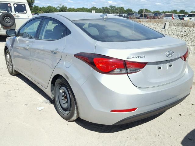 5NPDH4AE2GH737290 - 2016 HYUNDAI ELANTRA SE SILVER photo 3