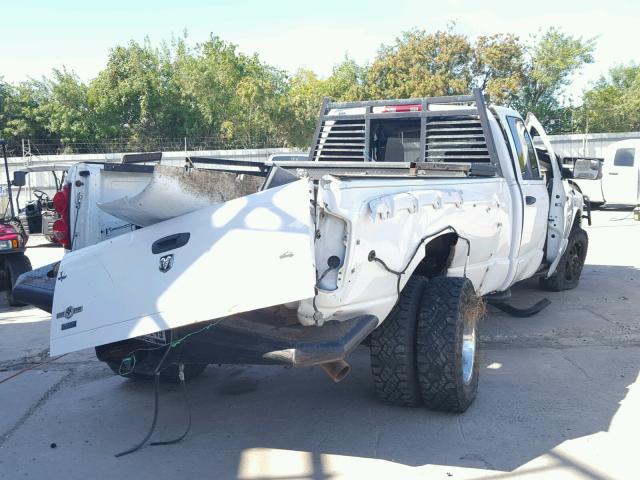 3D7MX48A98G134066 - 2008 DODGE RAM 3500 S WHITE photo 4