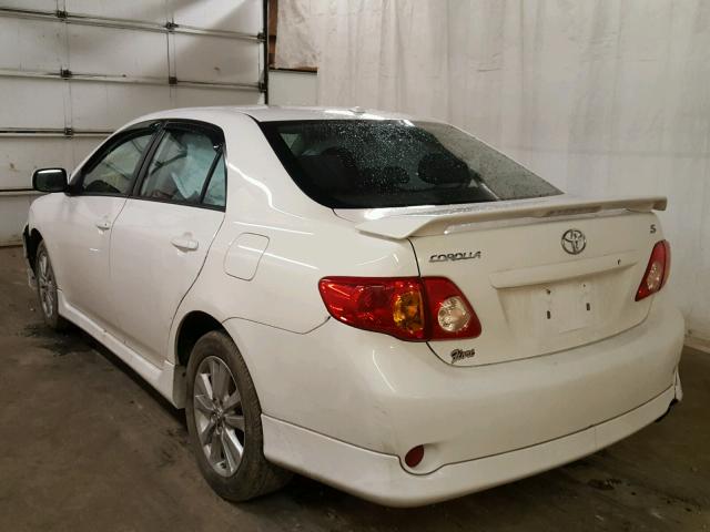 2T1BU4EE5AC462974 - 2010 TOYOTA COROLLA BA WHITE photo 3