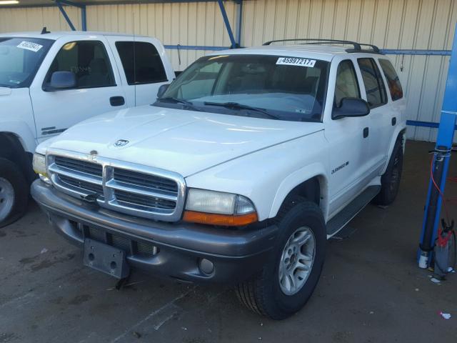 1B4HS28N11F554541 - 2001 DODGE DURANGO WHITE photo 2