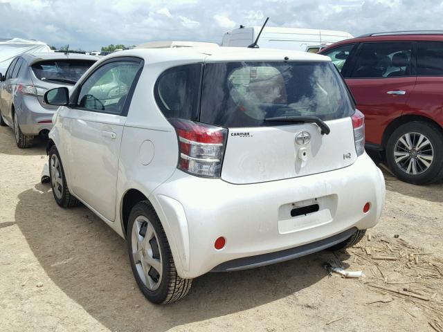 JTNJJXB03EJ028394 - 2014 TOYOTA SCION IQ WHITE photo 3