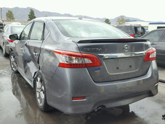 3N1AB7AP9FY342311 - 2015 NISSAN SENTRA S GRAY photo 3