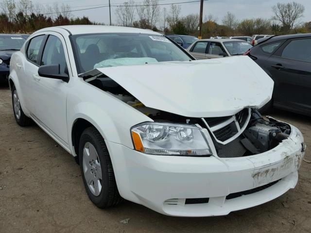 1B3CC4FB6AN160717 - 2010 DODGE AVENGER SX WHITE photo 1