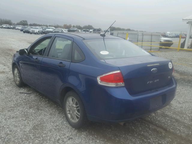 1FAHP35N88W208999 - 2008 FORD FOCUS SE BLUE photo 3