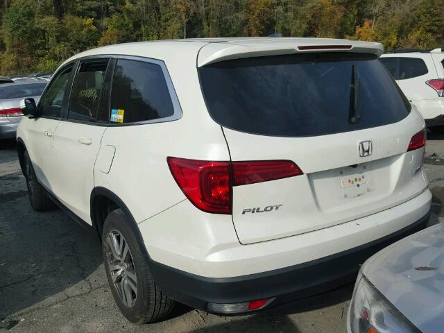 5FNYF6H59GB033370 - 2016 HONDA PILOT EXL WHITE photo 3