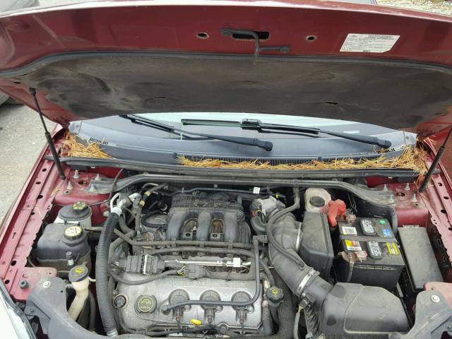 1MEHM42W08G601202 - 2008 MERCURY SABLE PREM RED photo 7