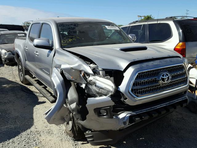 3TMAZ5CNXHM041579 - 2017 TOYOTA TACOMA DOU SILVER photo 1