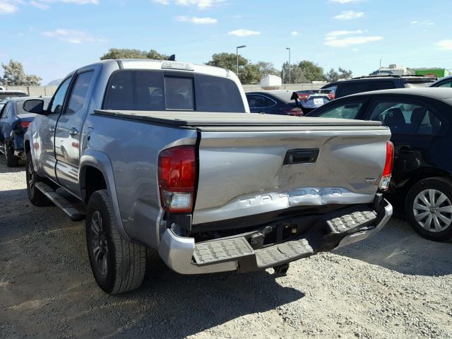 3TMAZ5CNXHM041579 - 2017 TOYOTA TACOMA DOU SILVER photo 3