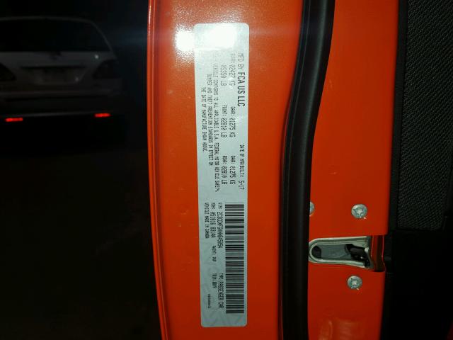 2C3CDXFGXHH645054 - 2017 DODGE CHARGER SE ORANGE photo 10