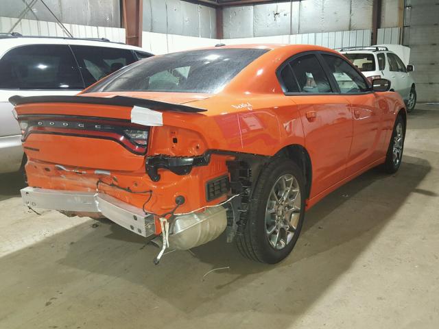 2C3CDXFGXHH645054 - 2017 DODGE CHARGER SE ORANGE photo 4