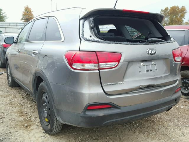 5XYPGDA59GG178912 - 2016 KIA SORENTO GRAY photo 3