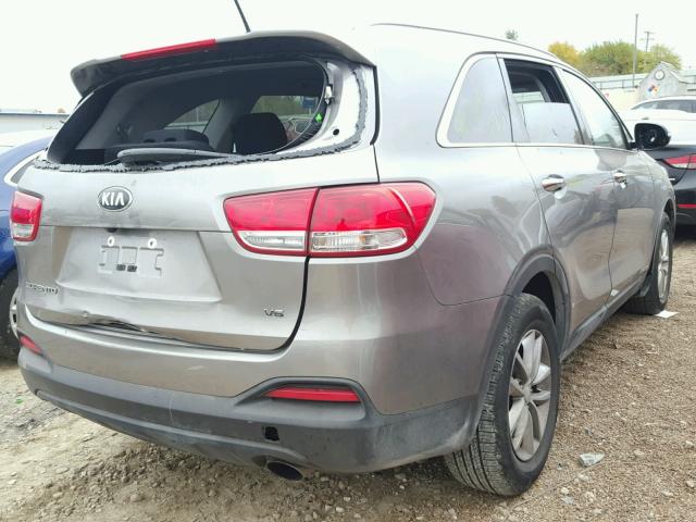 5XYPGDA59GG178912 - 2016 KIA SORENTO GRAY photo 4