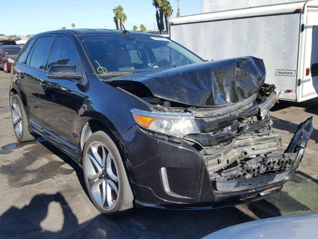 2FMDK4AK8DBC22059 - 2013 FORD EDGE SPORT BLACK photo 1