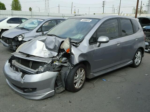 JHMGD38638S021422 - 2008 HONDA FIT SPORT SILVER photo 2