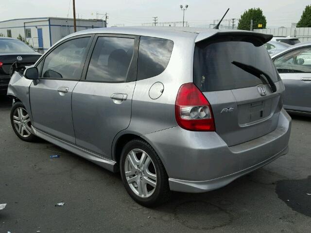 JHMGD38638S021422 - 2008 HONDA FIT SPORT SILVER photo 3