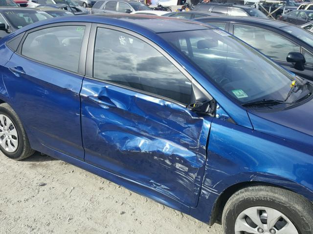 KMHCT4AE5FU806869 - 2015 HYUNDAI ACCENT GLS BLUE photo 9