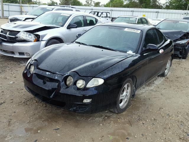 KMHJG25F81U253064 - 2001 HYUNDAI TIBURON BLACK photo 2