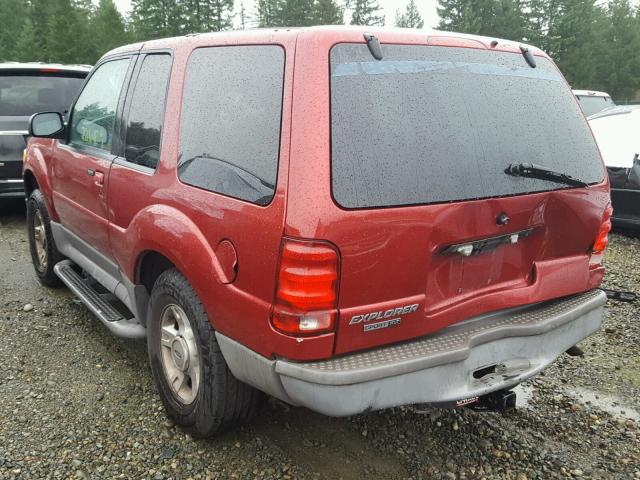 1FMYU60E83UB04301 - 2003 FORD EXPLORER S RED photo 3