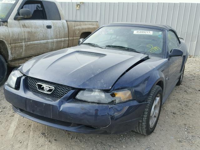 1FAFP44431F250797 - 2001 FORD MUSTANG BLUE photo 2