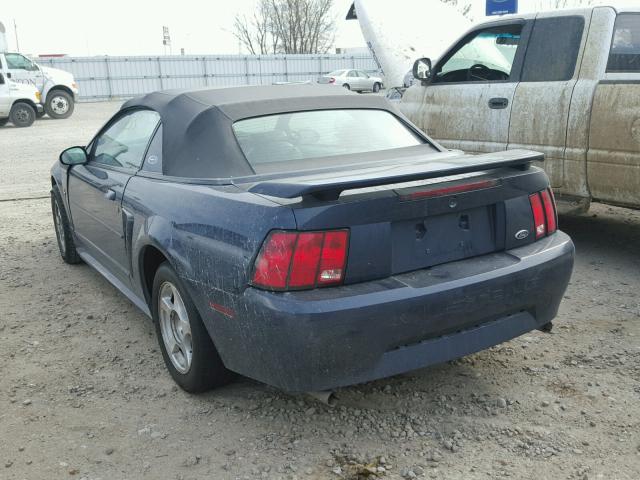 1FAFP44431F250797 - 2001 FORD MUSTANG BLUE photo 3