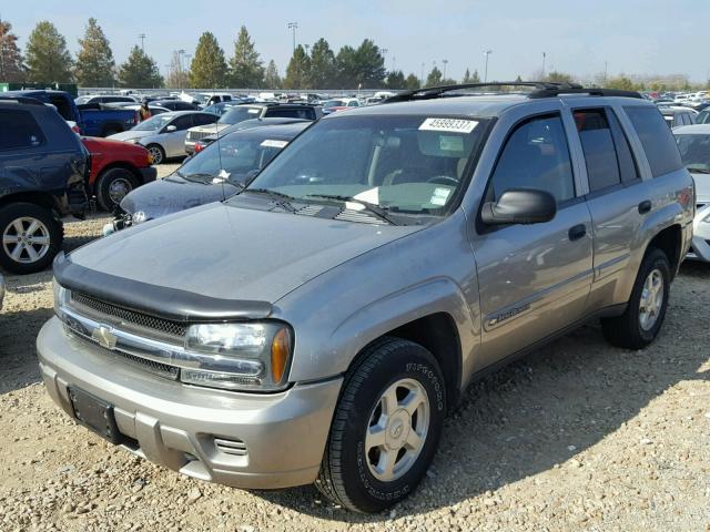 1GNDT13S022179408 - 2002 CHEVROLET TRAILBLAZE TAN photo 2