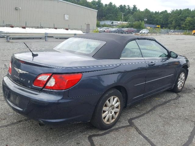 1C3LC45KX8N207858 - 2008 CHRYSLER SEBRING BLUE photo 4