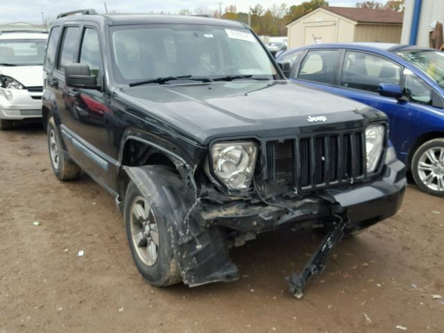 1J8GN28K08W285902 - 2008 JEEP LIBERTY BLACK photo 1