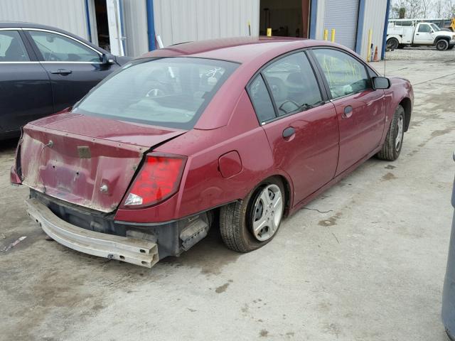 1G8AG52F95Z152399 - 2005 SATURN ION LEVEL MAROON photo 4