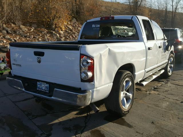 1D7HA18267S238855 - 2007 DODGE RAM 1500 S WHITE photo 4