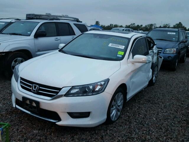 1HGCR3F83EA006069 - 2014 HONDA ACCORD EXL WHITE photo 2