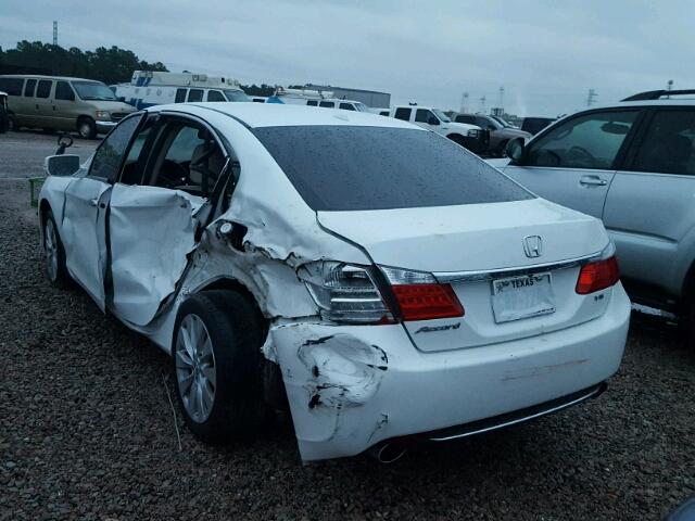 1HGCR3F83EA006069 - 2014 HONDA ACCORD EXL WHITE photo 3