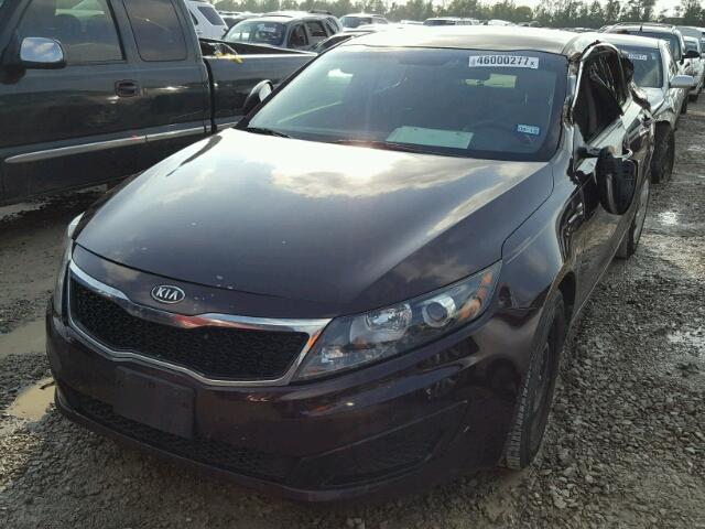 KNAGM4A78B5072301 - 2011 KIA OPTIMA PURPLE photo 2