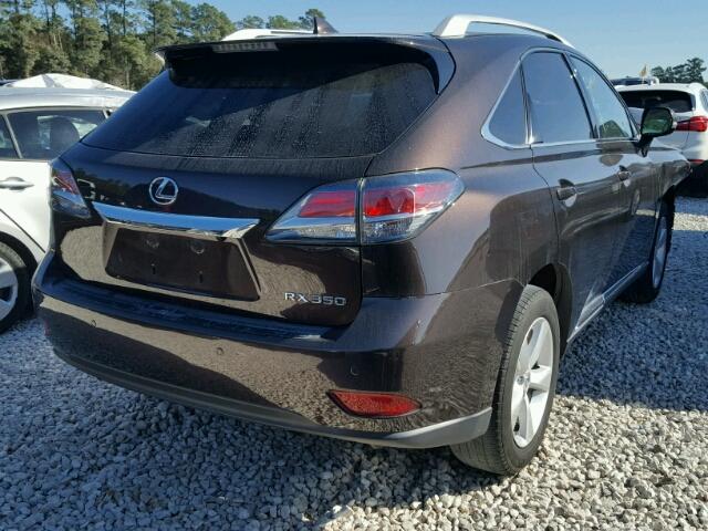 2T2BK1BA9EC247685 - 2014 LEXUS RX 350 BURGUNDY photo 4