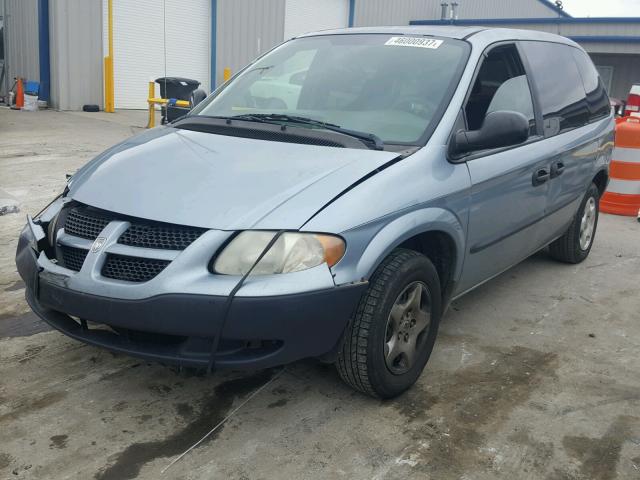 1D4GP25393B204753 - 2003 DODGE CARAVAN SE BLUE photo 2