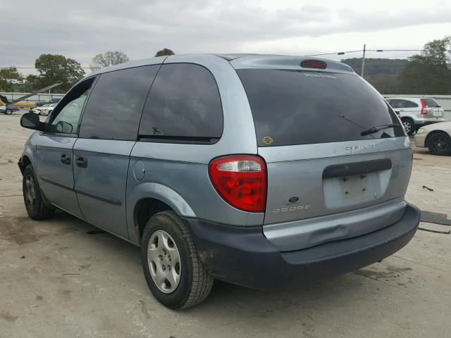 1D4GP25393B204753 - 2003 DODGE CARAVAN SE BLUE photo 3