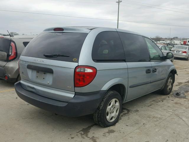 1D4GP25393B204753 - 2003 DODGE CARAVAN SE BLUE photo 4