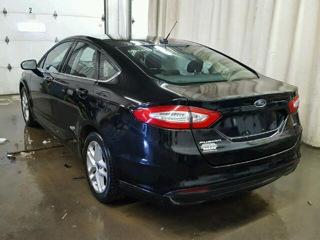 3FA6P0H78GR319038 - 2016 FORD FUSION SE BLACK photo 3