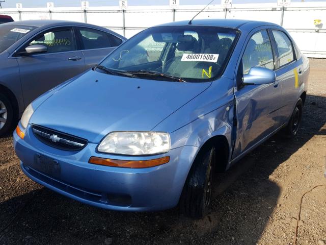 KL1TD52685B367702 - 2005 CHEVROLET AVEO BASE Կապույտ լուսանկար 2