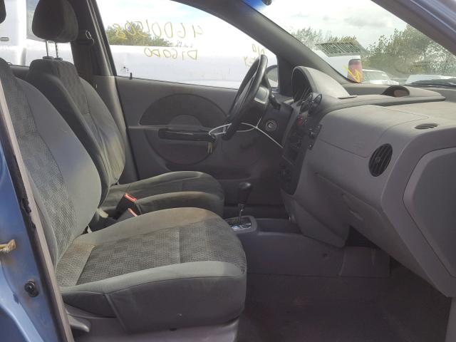 KL1TD52685B367702 - 2005 CHEVROLET AVEO BASE Կապույտ լուսանկար 5