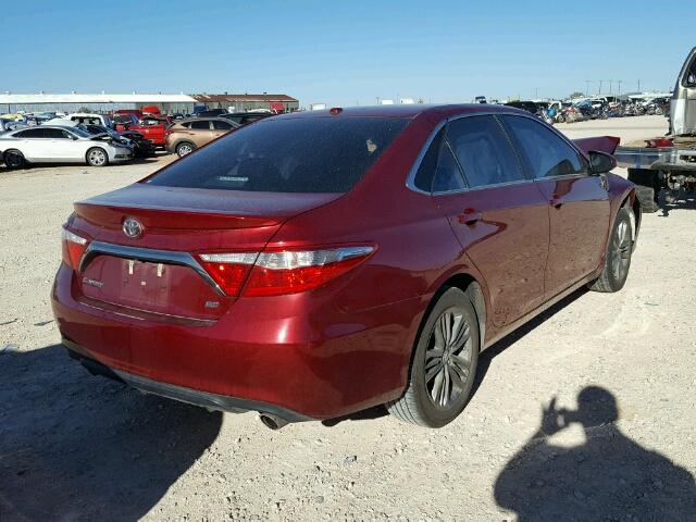 4T1BF1FK7GU603791 - 2016 TOYOTA CAMRY LE BURGUNDY photo 4