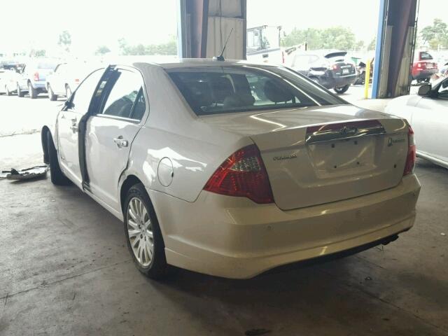 3FADP0L30CR225015 - 2012 FORD FUSION HYB WHITE photo 3