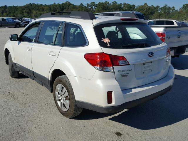 4S4BRBAC0C3232860 - 2012 SUBARU OUTBACK 2. WHITE photo 3