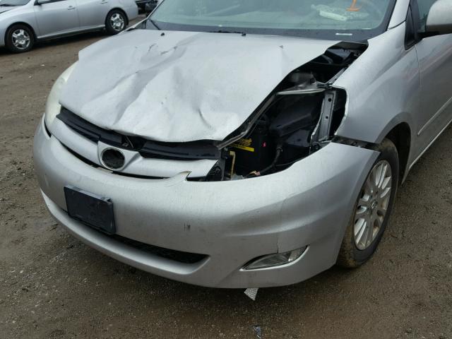 5TDZK22C27S085953 - 2007 TOYOTA SIENNA XLE SILVER photo 9