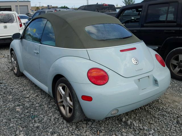 3VWCD31Y94M349990 - 2004 VOLKSWAGEN NEW BEETLE 青色 照片 3